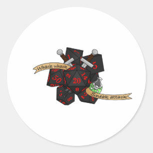 Rogue Dice Design Classic Round Sticker
