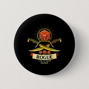 Rogue Fantasy Gamer Rpg Cl 6 Cm Round Badge