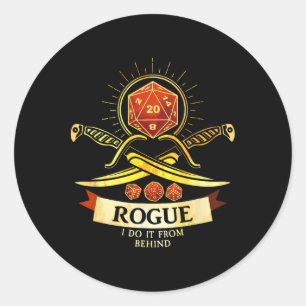 Rogue Fantasy Gamer Rpg Cl Classic Round Sticker