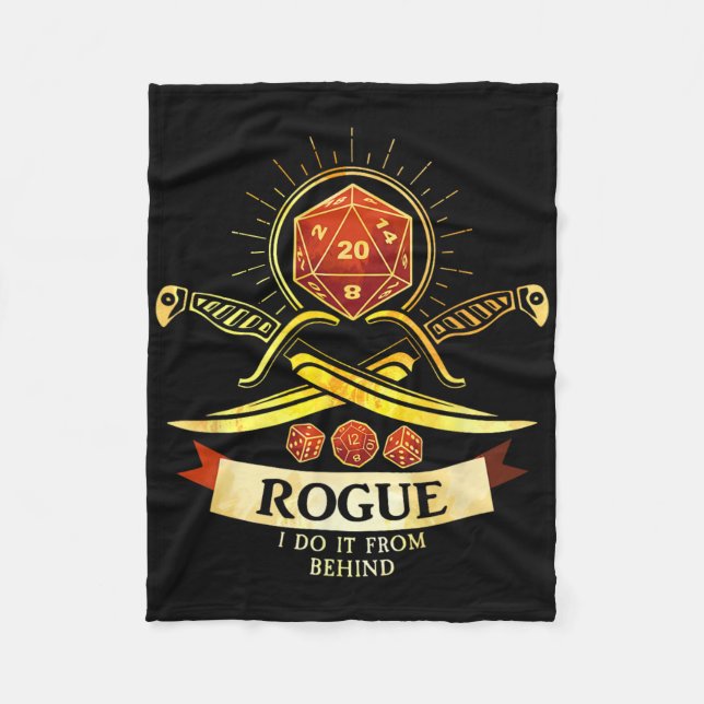 Rogue Fantasy Gamer Rpg Cl  Fleece Blanket (Front)