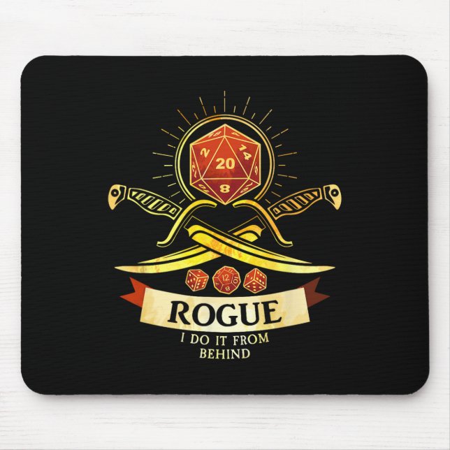 Rogue Fantasy Gamer Rpg Cl  Mouse Pad (Front)