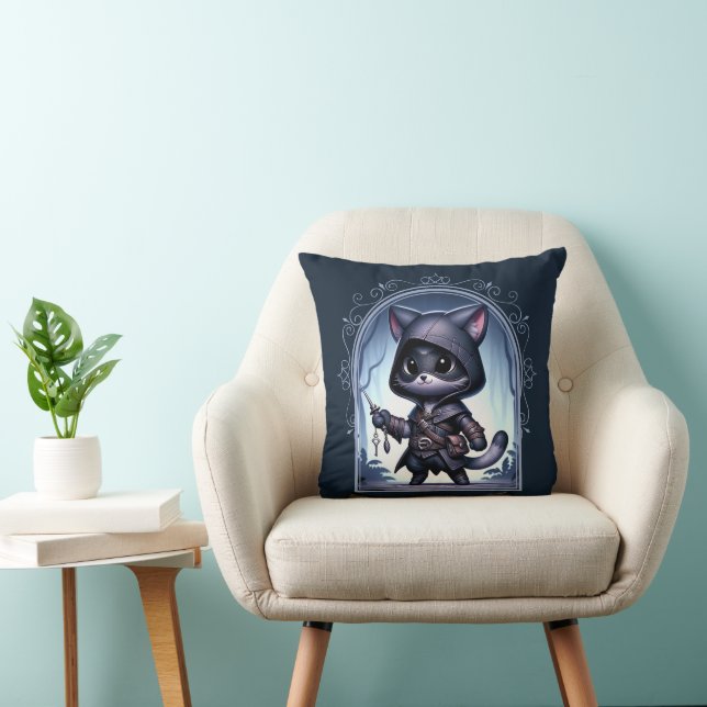 Rogue Feline Fantasy Adventure Cushion (Chair)