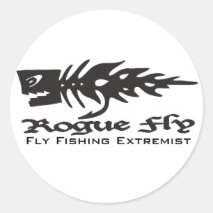Rogue Fly, Fly Fishing ... Classic Round Sticker