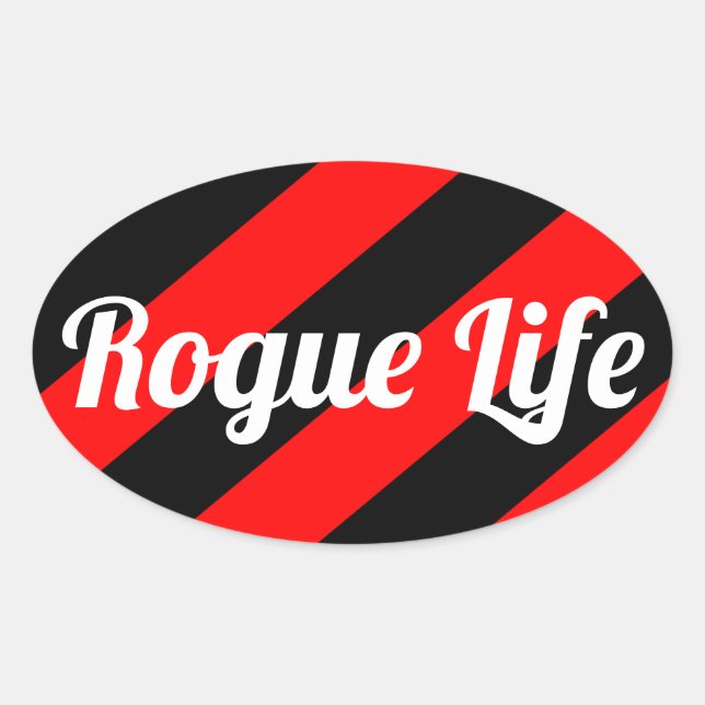 Rogue Life Oval Sticker (Front)
