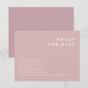 ROGUE Modern Dusty Rose Blush Books for Baby Card