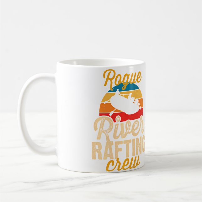 Rogue River Rafting Crew Whitewater Rafting On Rog Coffee Mug (Left)