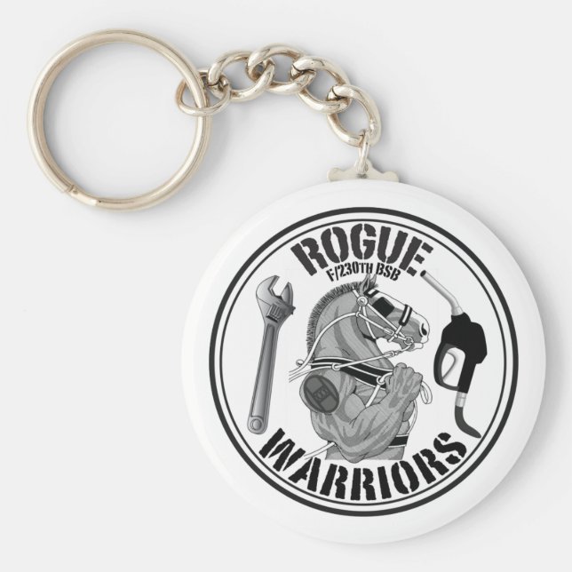 Rogue Warrior B&W Keychain (Front)