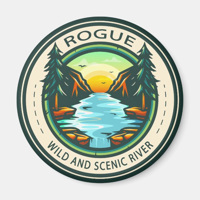 Rogue Wild and Scenic River Badge Magnet (Front)