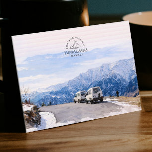 Rohtang Highway Himalayas, Manali Watercolor Postcard