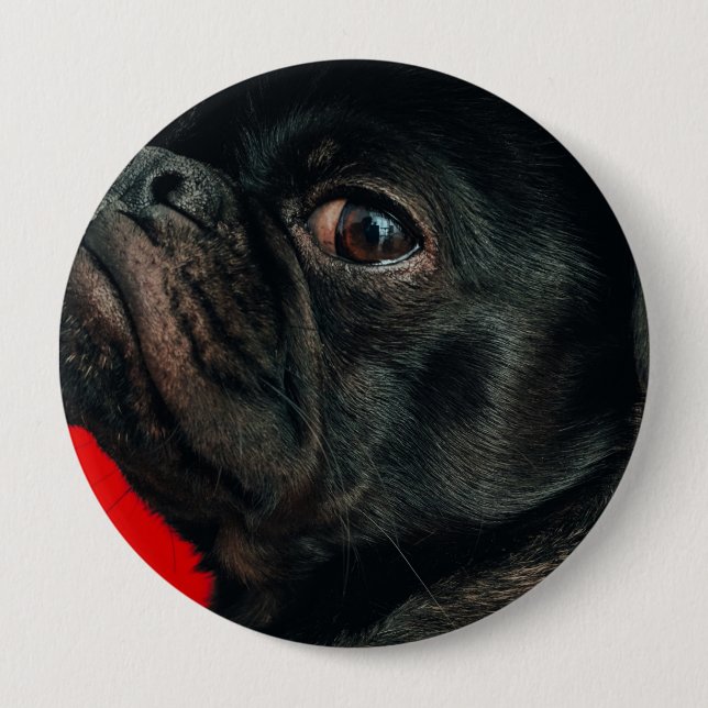 rojo dog 10 cm round badge (Front)