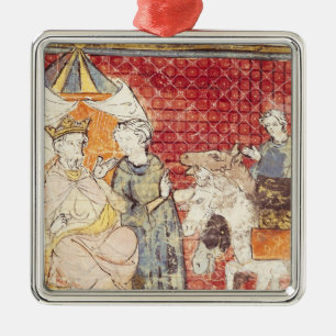 Roland Bidding Farewell to Charlemagne Metal Tree Decoration