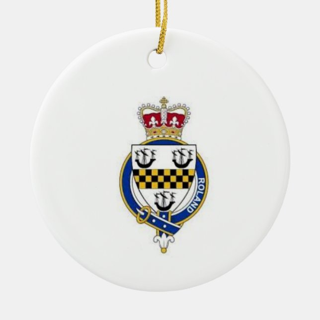 Roland coat of arms  ceramic ornament (Front)