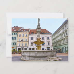 Roland Fountain, Old Town, Bratislava, Slovakia Postcard