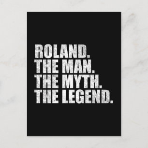 Roland name, Roland The Man The Myth The Legend Postcard