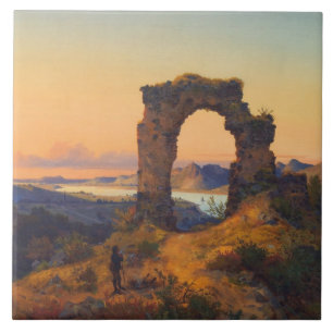 Roland's Arch (by Andreas Achenbach) Ceramic Tile