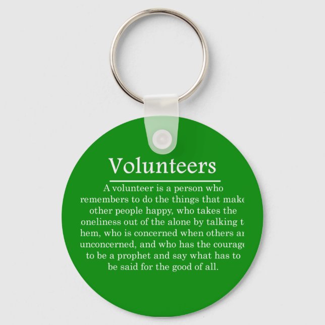 Role of Volunteers Key Ring (Front)