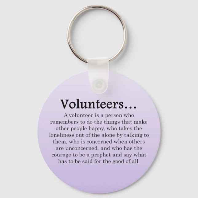 Role of Volunteers Key Ring (Front)