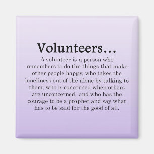 Role of Volunteers Magnet