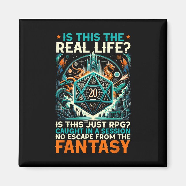 Role Playing Game Rpg Master D20 Tabletop Funny Rp Magnet (Front)