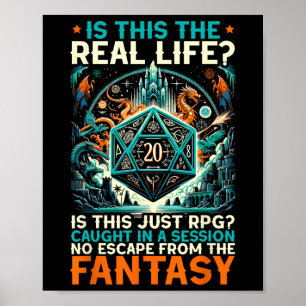 Role Playing Game Rpg Master D20 Tabletop Funny Rp Poster