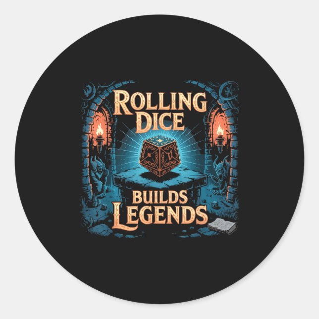 Role Playing Gamer Rpg Master D20 Tabletop Funny R Classic Round Sticker (Front)