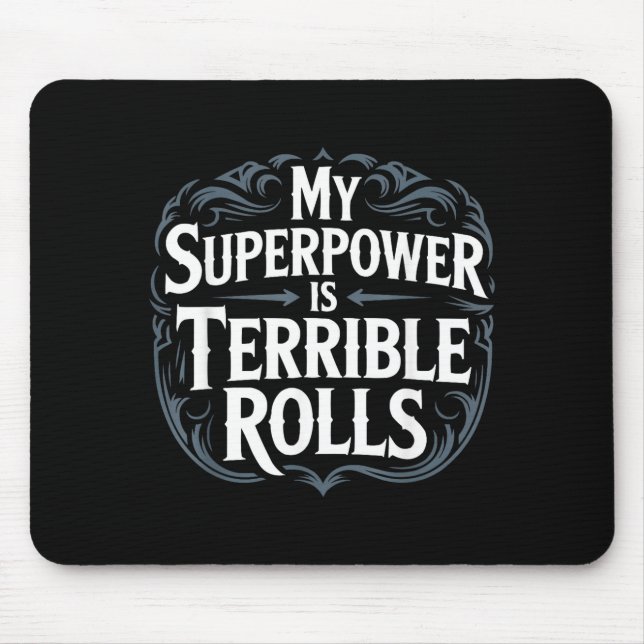 Role Playing Gamer Rpg Master D20 Tabletop Funny R Mouse Pad (Front)