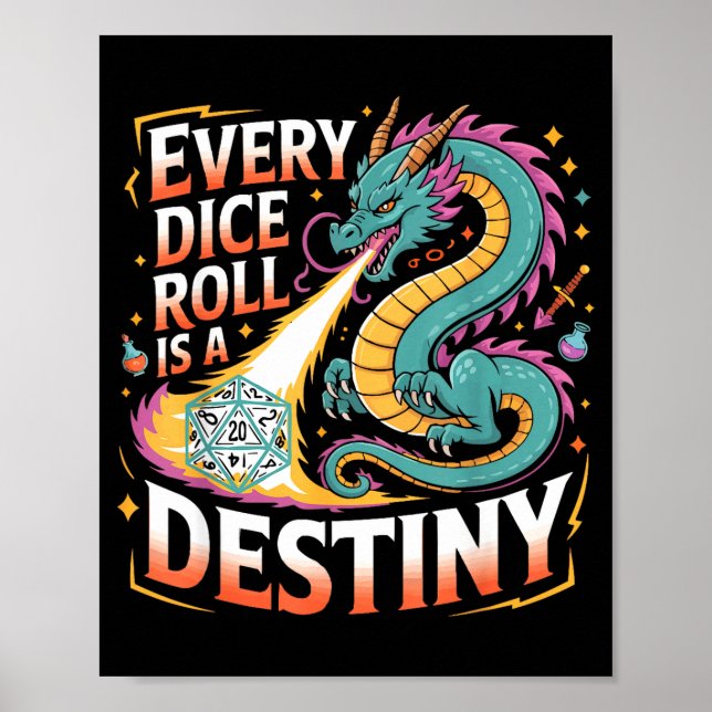 Role Playing Gamer Rpg Master D20 Tabletop Funny R Poster (Front)