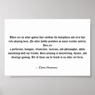 Role Playing is Unique Poster