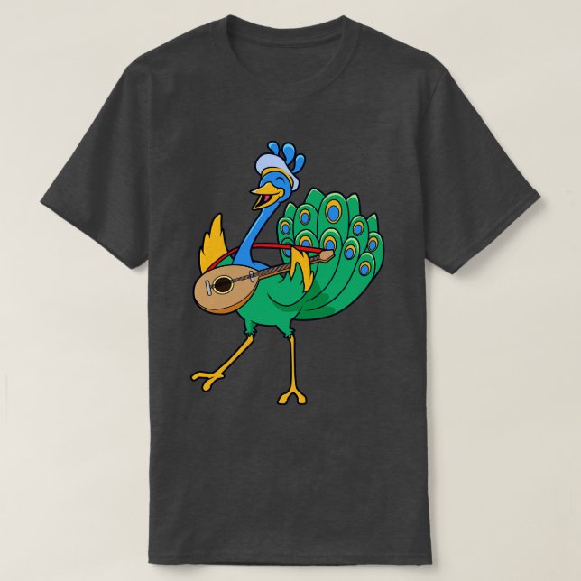 Roleplay Character Bard Minstrel Peacock T-Shirt (Design Front)