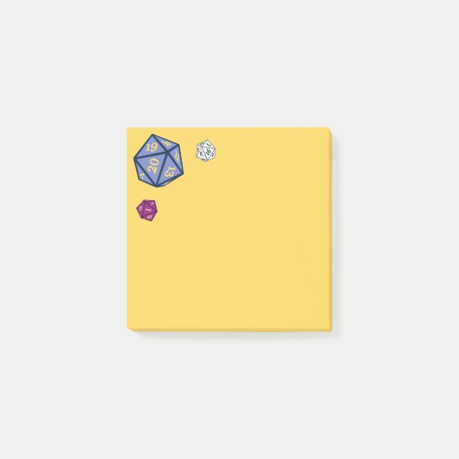 Roleplaying Game D20 Dice Post-it Notes (Front)