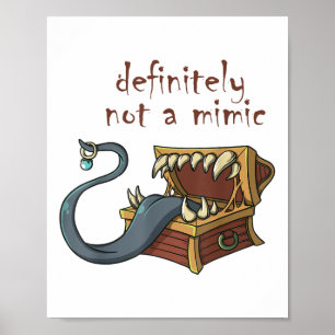 Roleplaying Rpg Mimic Meme Joke Engagement Bride G Poster