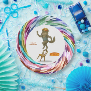 Rolf wolf balancing act paper plate