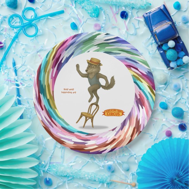 Rolf wolf balancing act paper plate (Party)