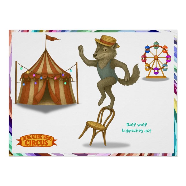 Rolf wolf balancing act poster (Front)