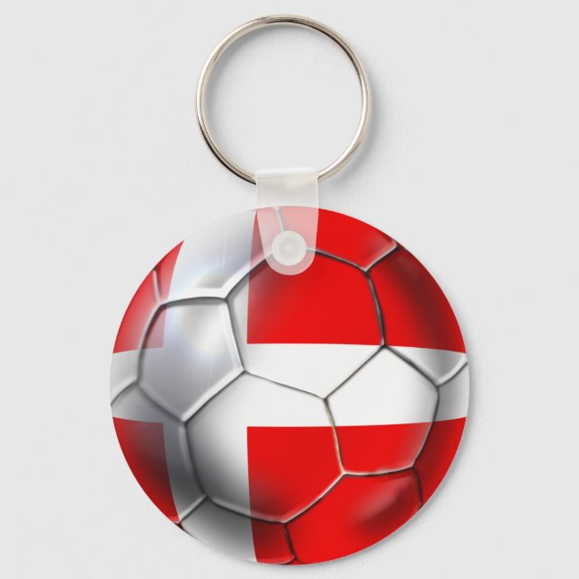 Roligans danish Vikings Denmark soccer gifts Key Ring (Front)