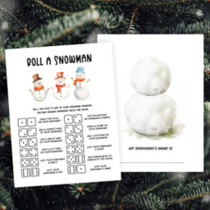 Roll a Snowman Christmas Activity Party Game