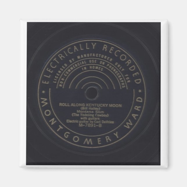 Roll Along Kentucky Moon, Montana Slim Magnet (Front)