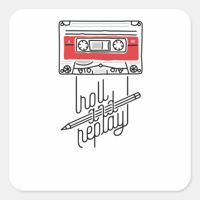 Roll and Play Square Sticker (Front)