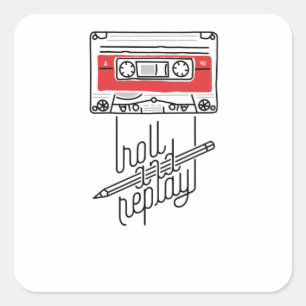Roll and Play Square Sticker