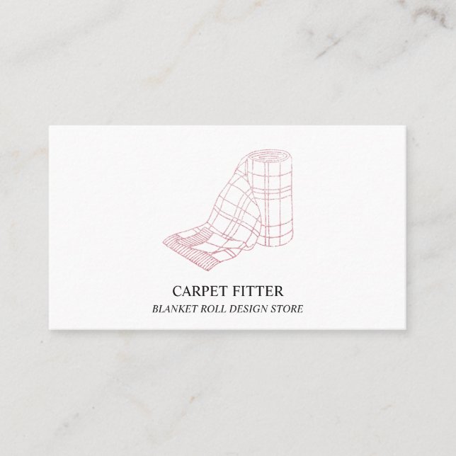 Roll Blanket Carpet Fitting Business Card (Front)