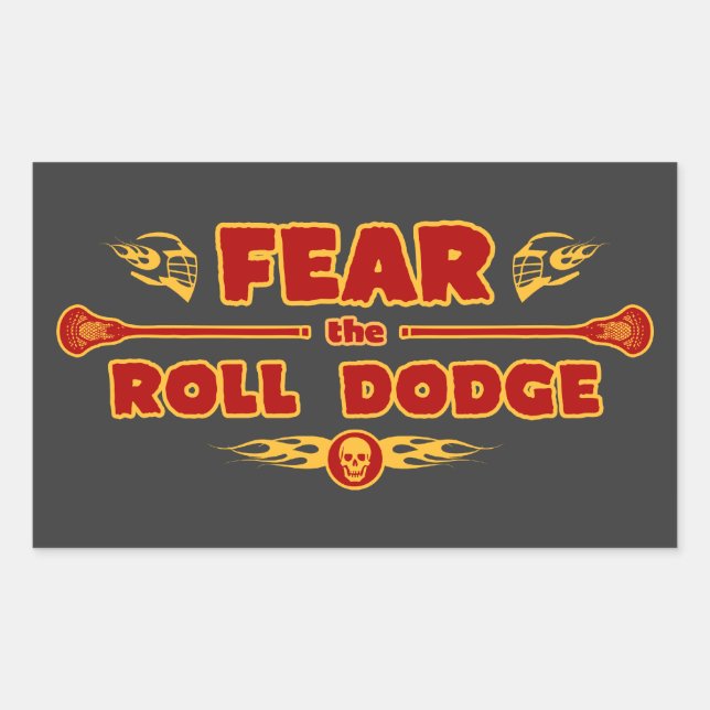 Roll Dodge Rectangular Sticker (Front)