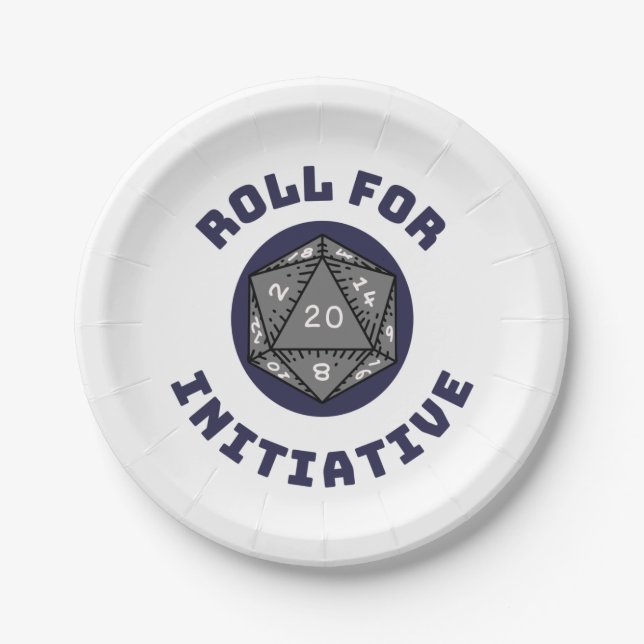 Roll For Initiative Paper Plates (Front)