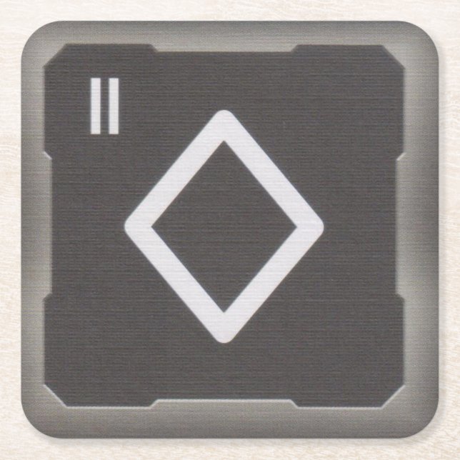 Roll For The Galaxy Square Paper Coaster (Front)