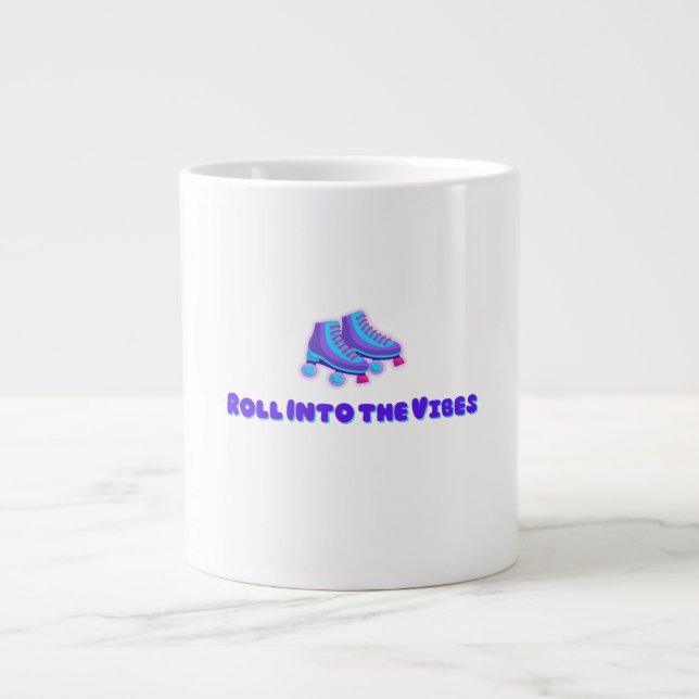 Roll Into Vibes Large Coffee Mug (Front)