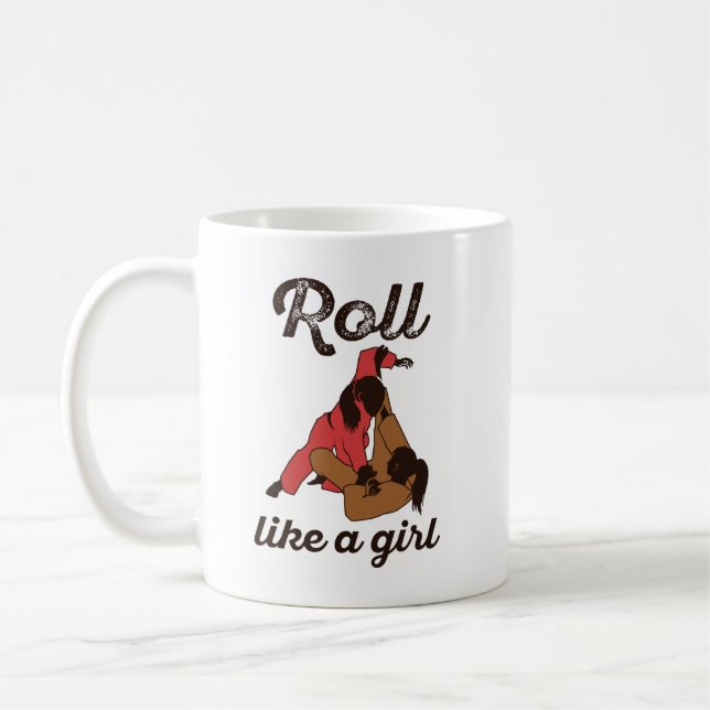 Roll Like a Girl Jiu Jitus Coffee Mug (Left)