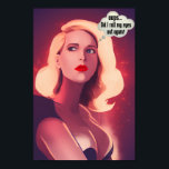 Roll My Eyes Out Loud Funny Pop Art Canvas  Post Poster<br><div class="desc">Funny, Fun and festive art print. Add some comic relief to your home or office with this funny Pop Art Canvas featuring an illustration of rolling eyes. Beautiful blonde woman thinking. Funny meme poster. Perfect for brightening up any space with its vibrant colours and humourous artwork. Available for purchase online...</div>