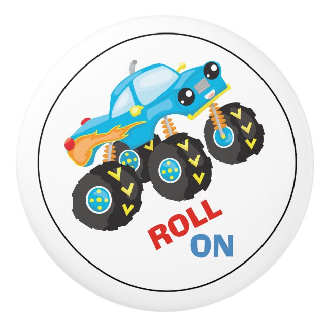 Roll On Monster Truck Ceramic Knob (Front)