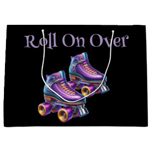 Roll On Over Rollerskate Birthday Party Large Gift Bag