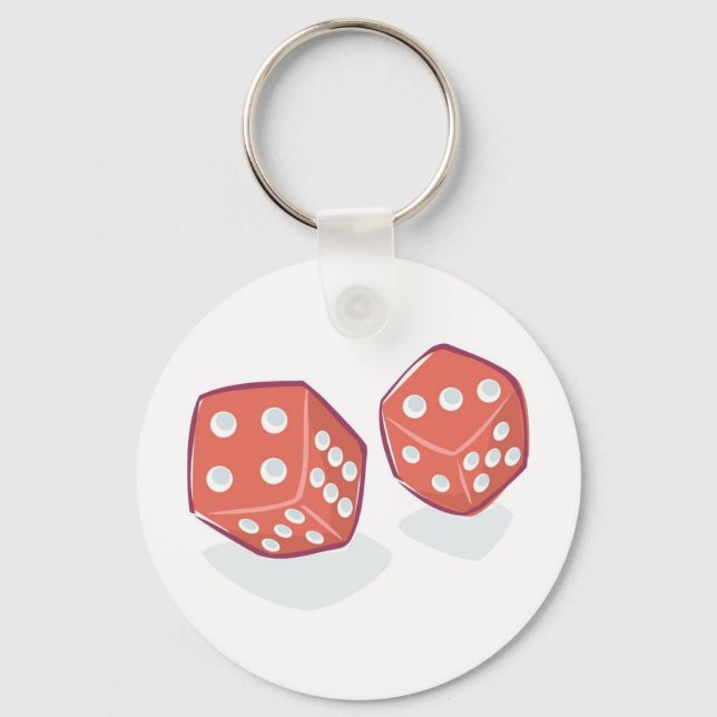 Roll the Red Dice Key Ring (Front)