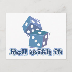 Roll with it - Dice Games Postcard